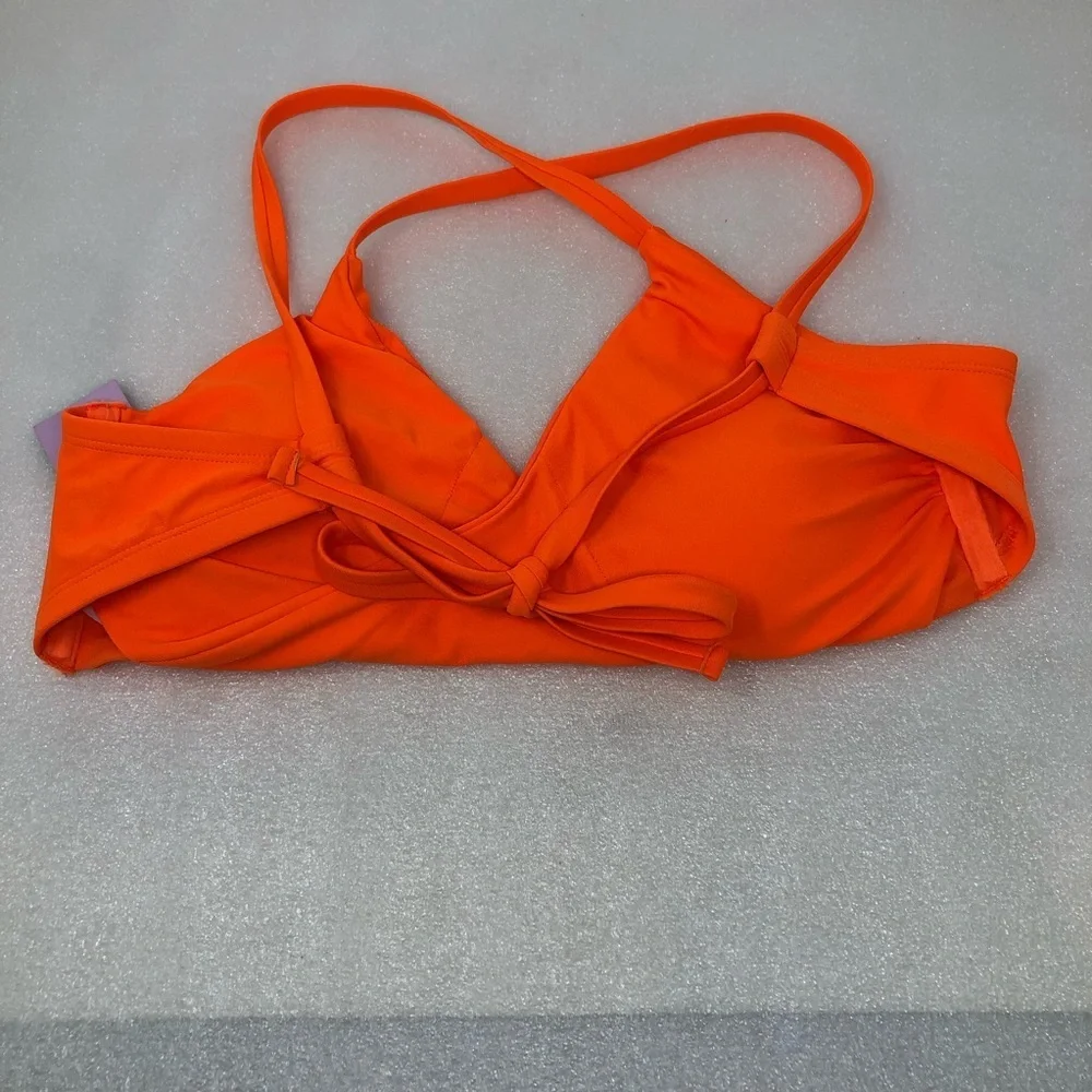 NWT Wild Fable Bikini Neon Orange Two Piece Size XL Bottom D/DD Top